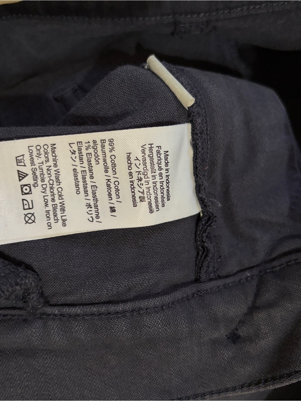 Great condition size 31 Madewell Emmett Wide Leg Crop Navy High-Rise Pants. - Picture 12 of 15